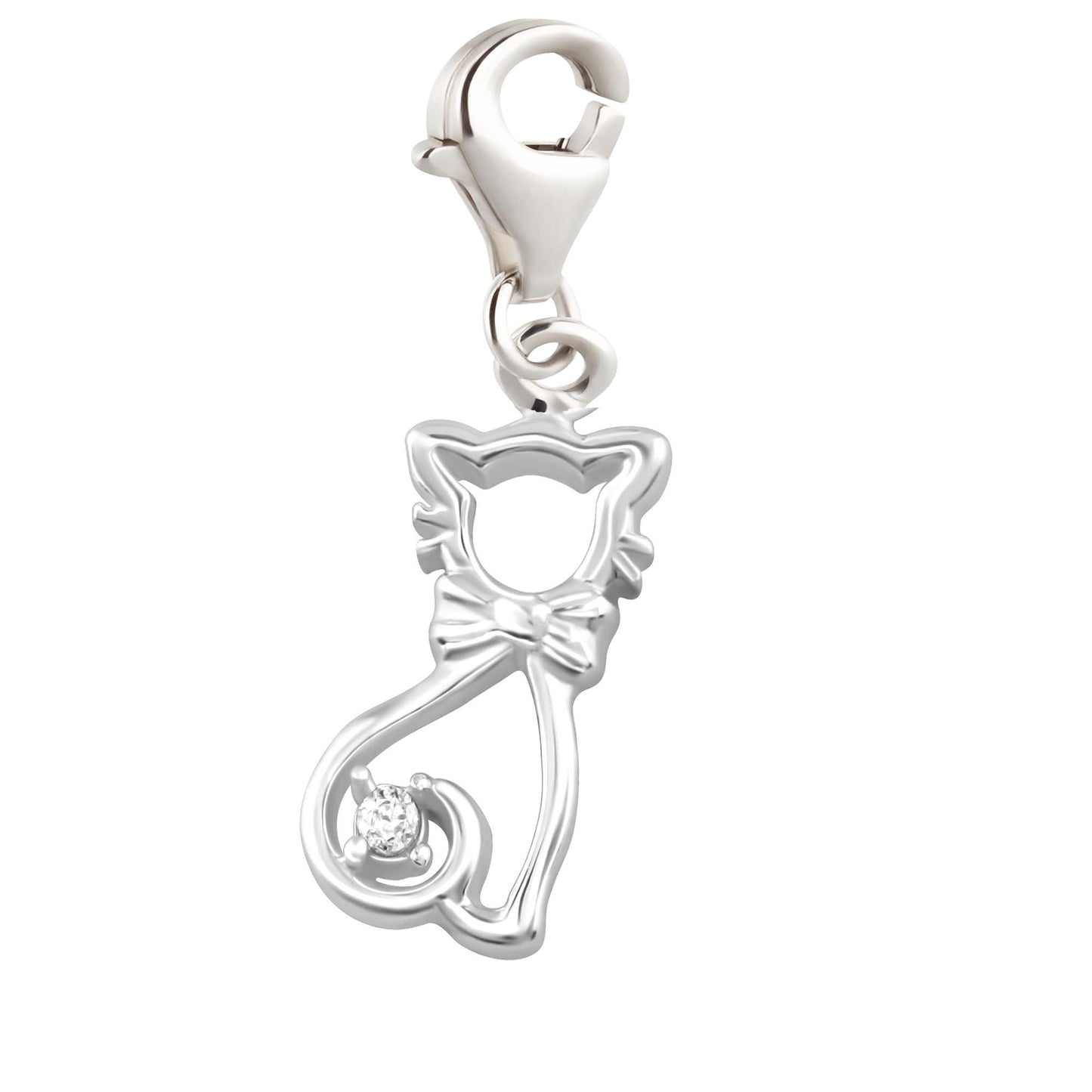 Charms Anhänger Katze 925 Silber
