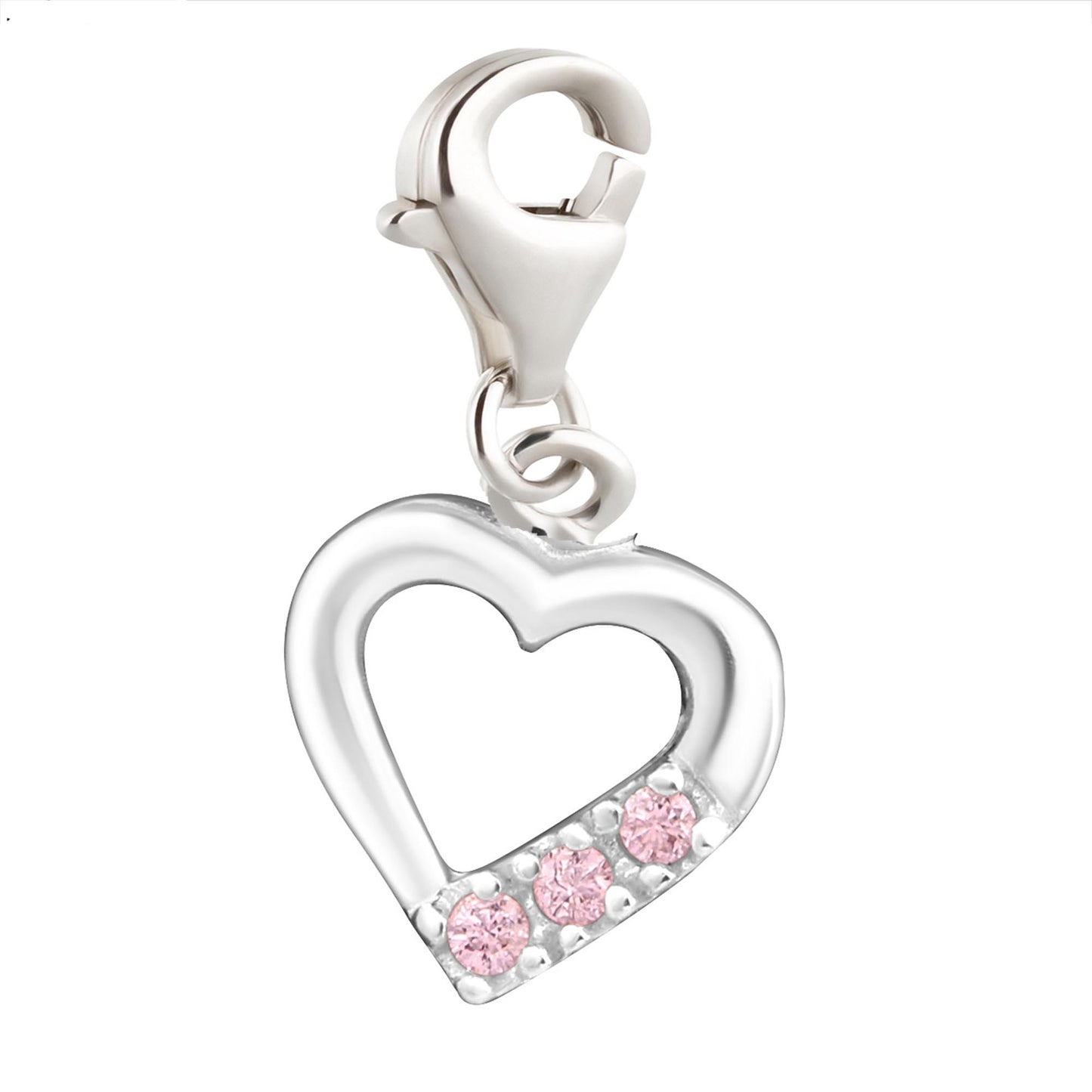 Charms Anhänger Herz Zirkonia 925 Silber