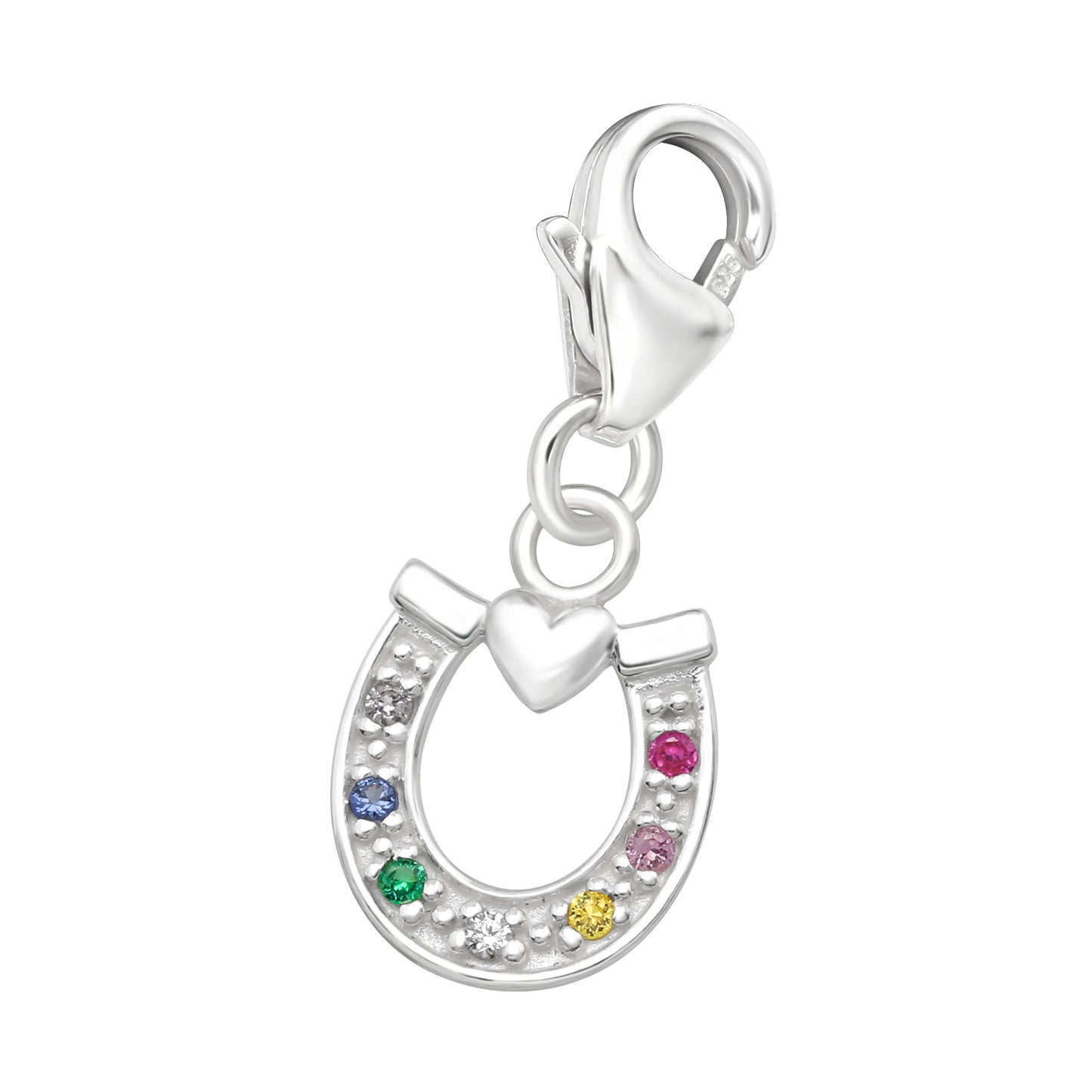 Charms Anhänger Hufeisen Zirkonia 925 Silber