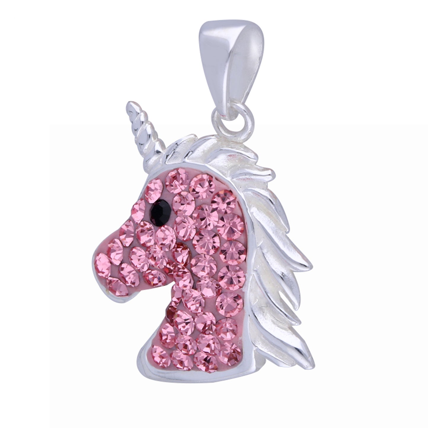 Kinder Anhänger Einhorn 925 Silber rosa Zirkonia
