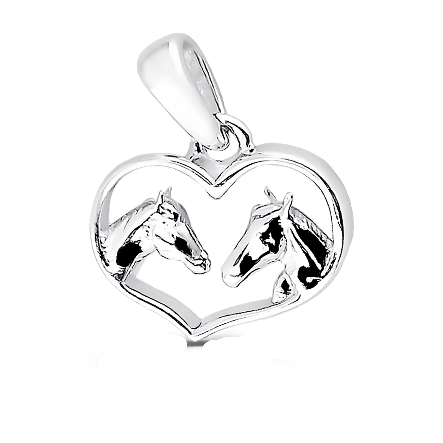 Anhänger Liebe Herz Pferde 925 Silber