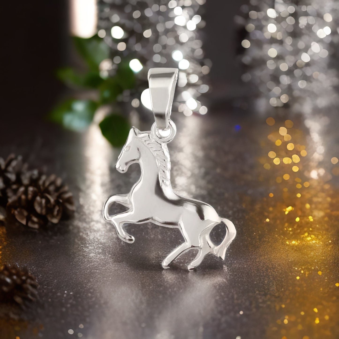 Anhänger Pferd 925 Silber im Galopp
