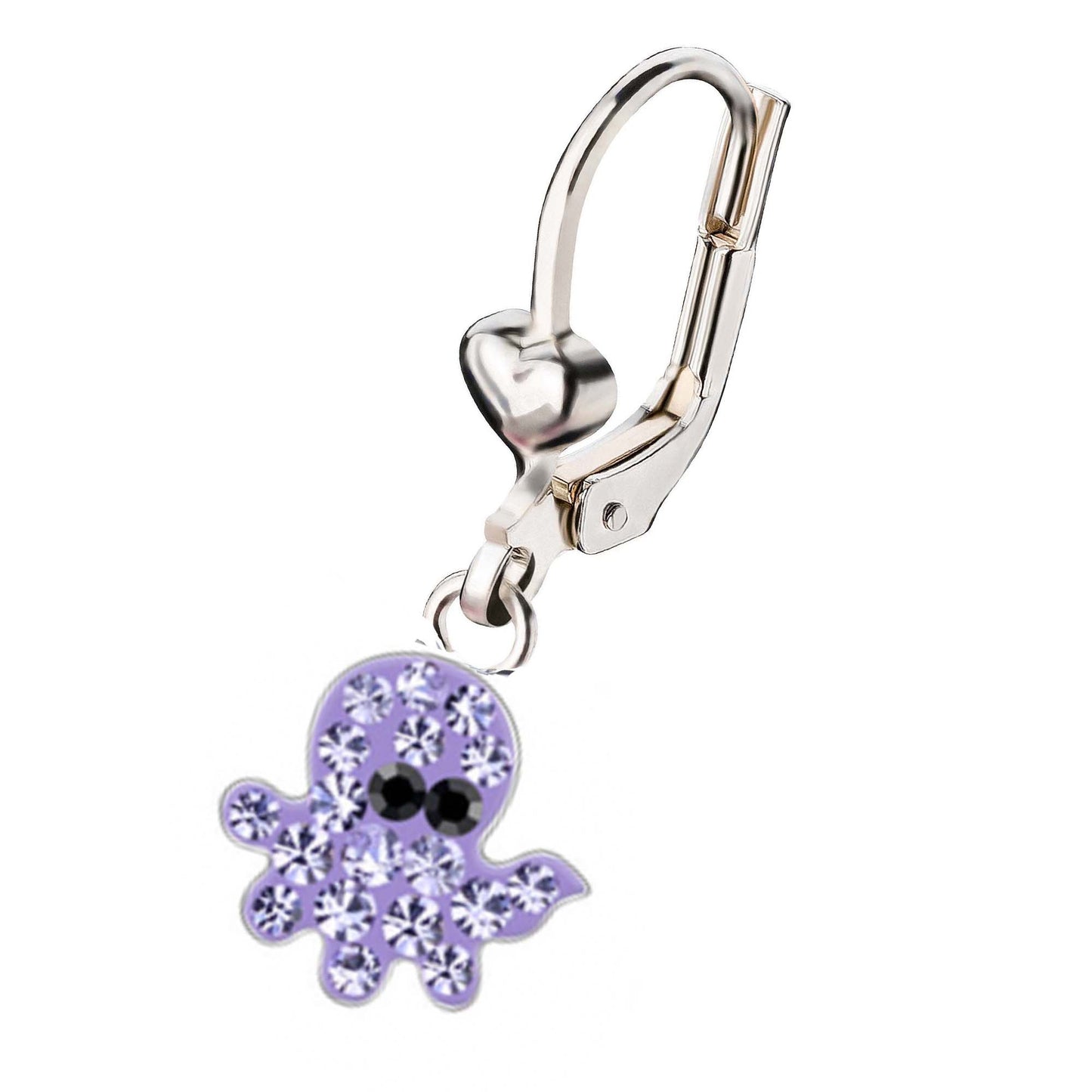 Ohrringe Qualle lila 925 Silber