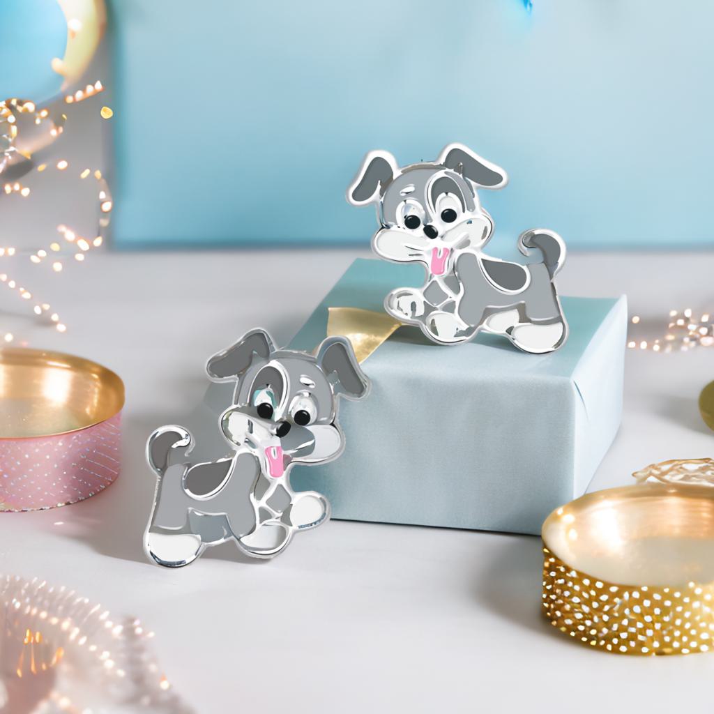 Kinderohrringe frecher Hund 925 silber