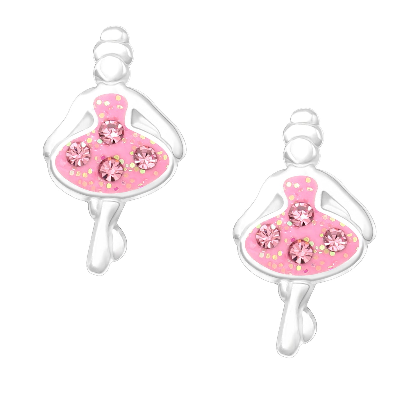Ohrstecker Set Hase und Ballerina 925 Silber