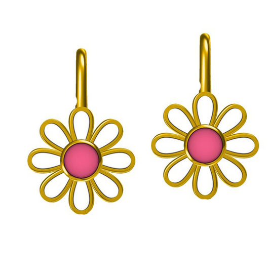 Ohrringe GĂ€nseblĂŒmchen 925 Silber vergoldet