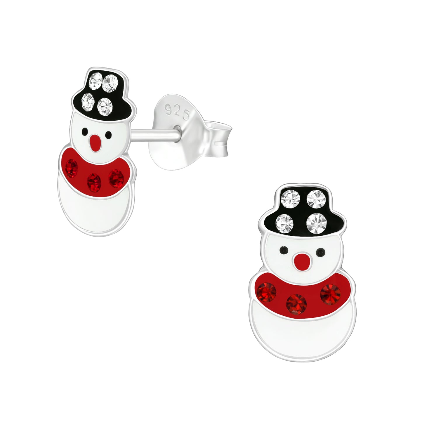 Kinder Ohrringe Schneemann 925 Silber