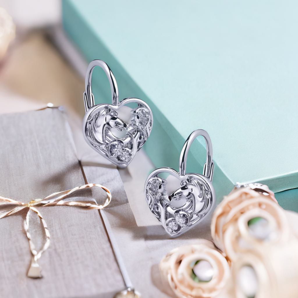 Kinderohrringe Mädchen Pferd Liebe 925 Silber