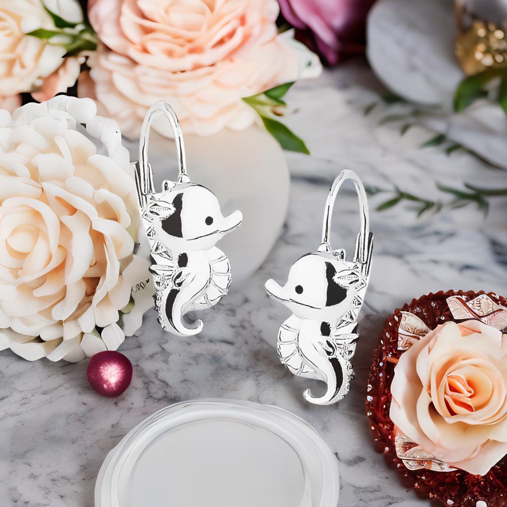 Kinderohrringe Seepferdchen 925 Silber