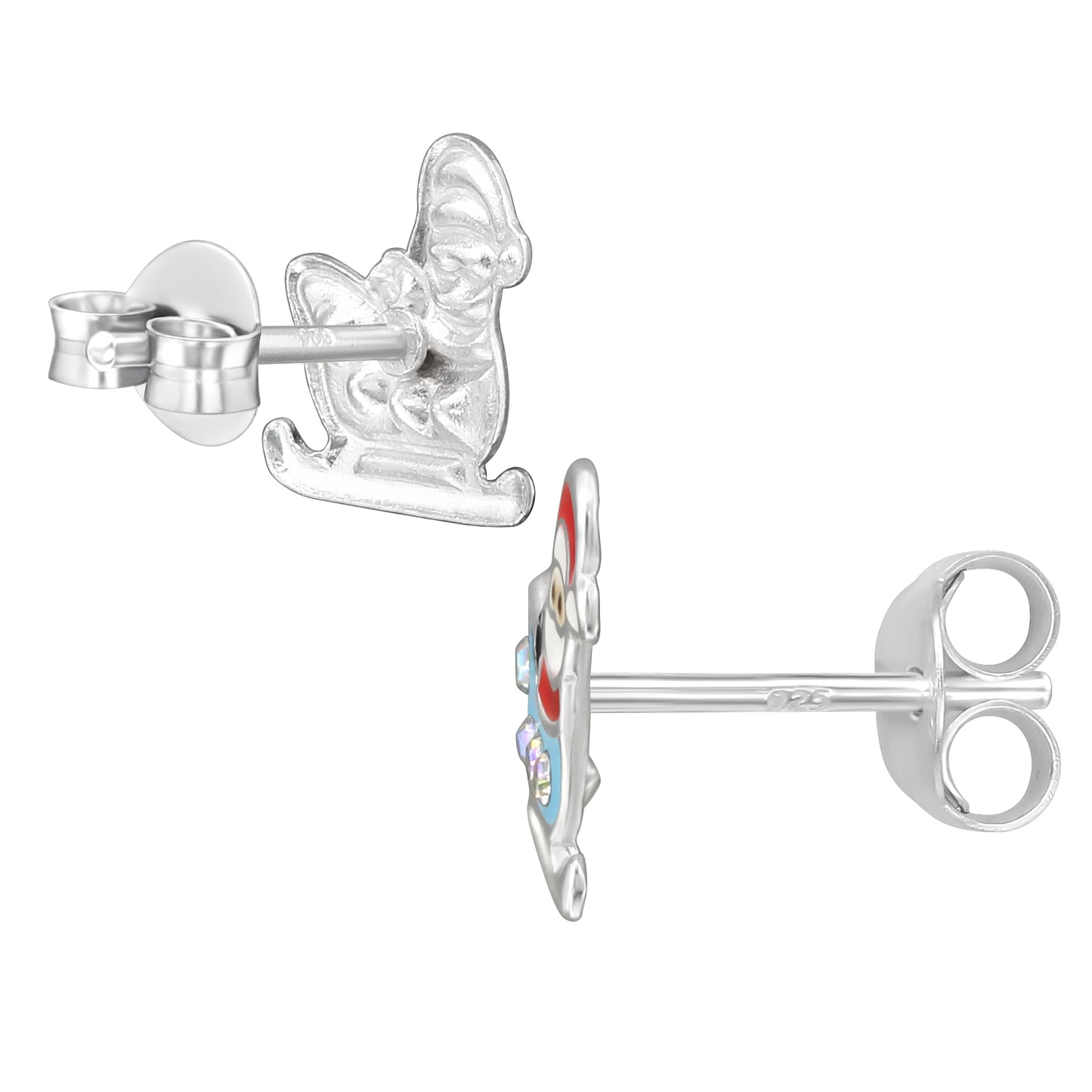 Ohrringe Nikolaus Schlitten 925 Silber Weihnachten