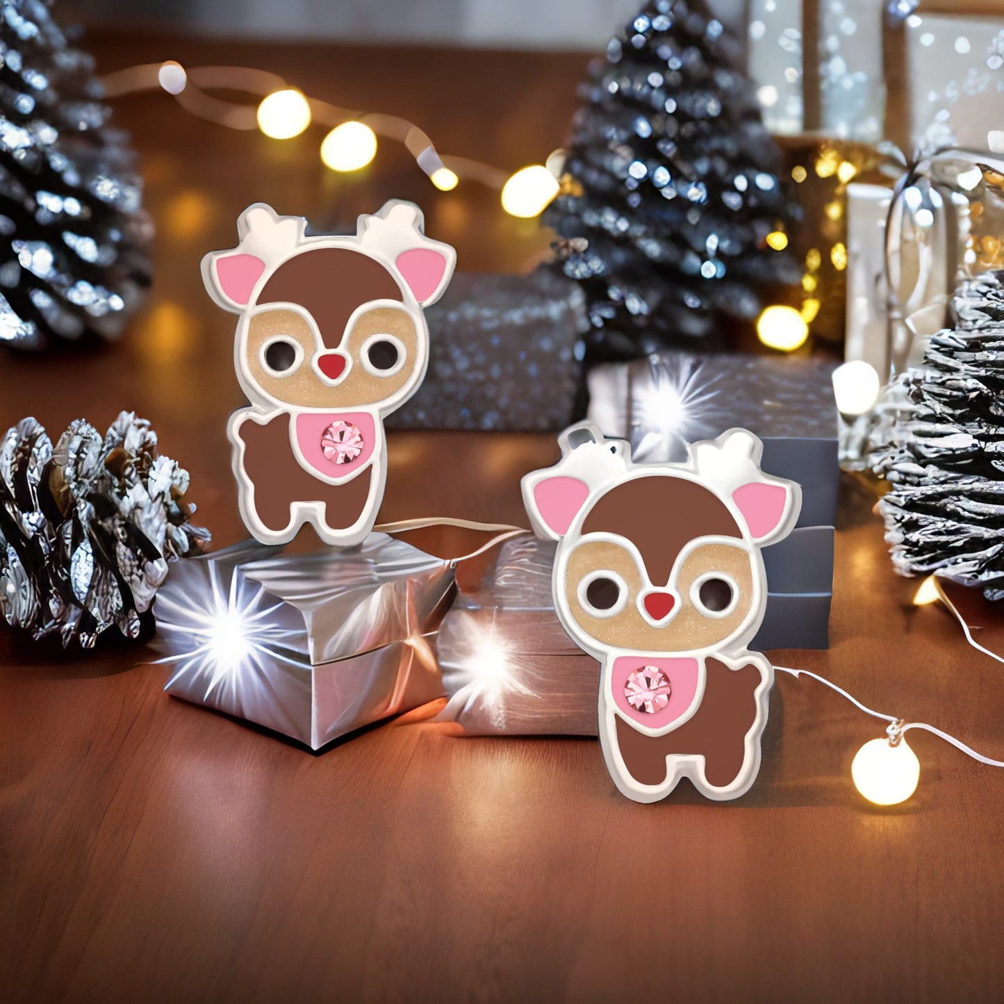 Kinder Ohrringe Rentier Willi Weihnachten 925 Silber