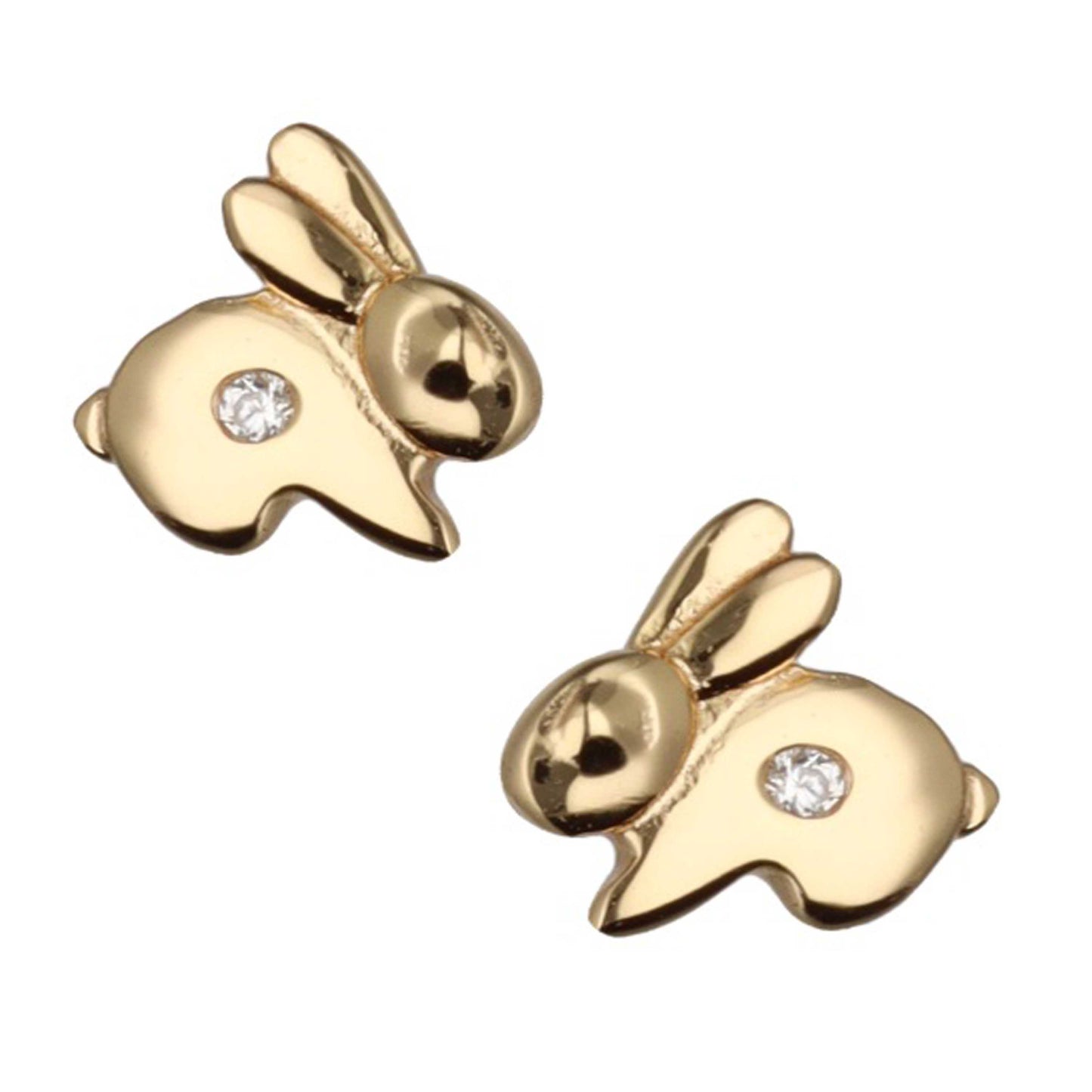 Ohrringe Hase Zirkonia vergoldet 925 Silber