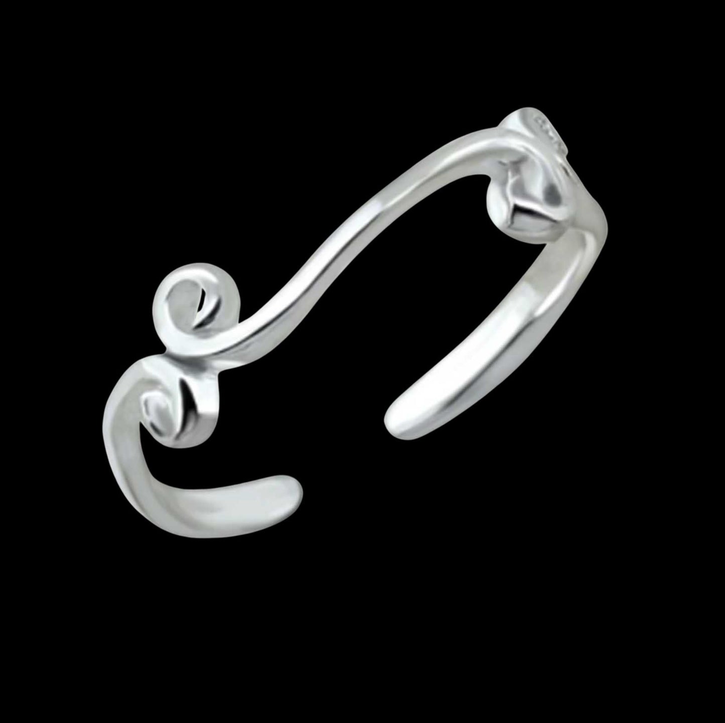 Zehenring Zehring schmal Tribalstreifen 925 Silber