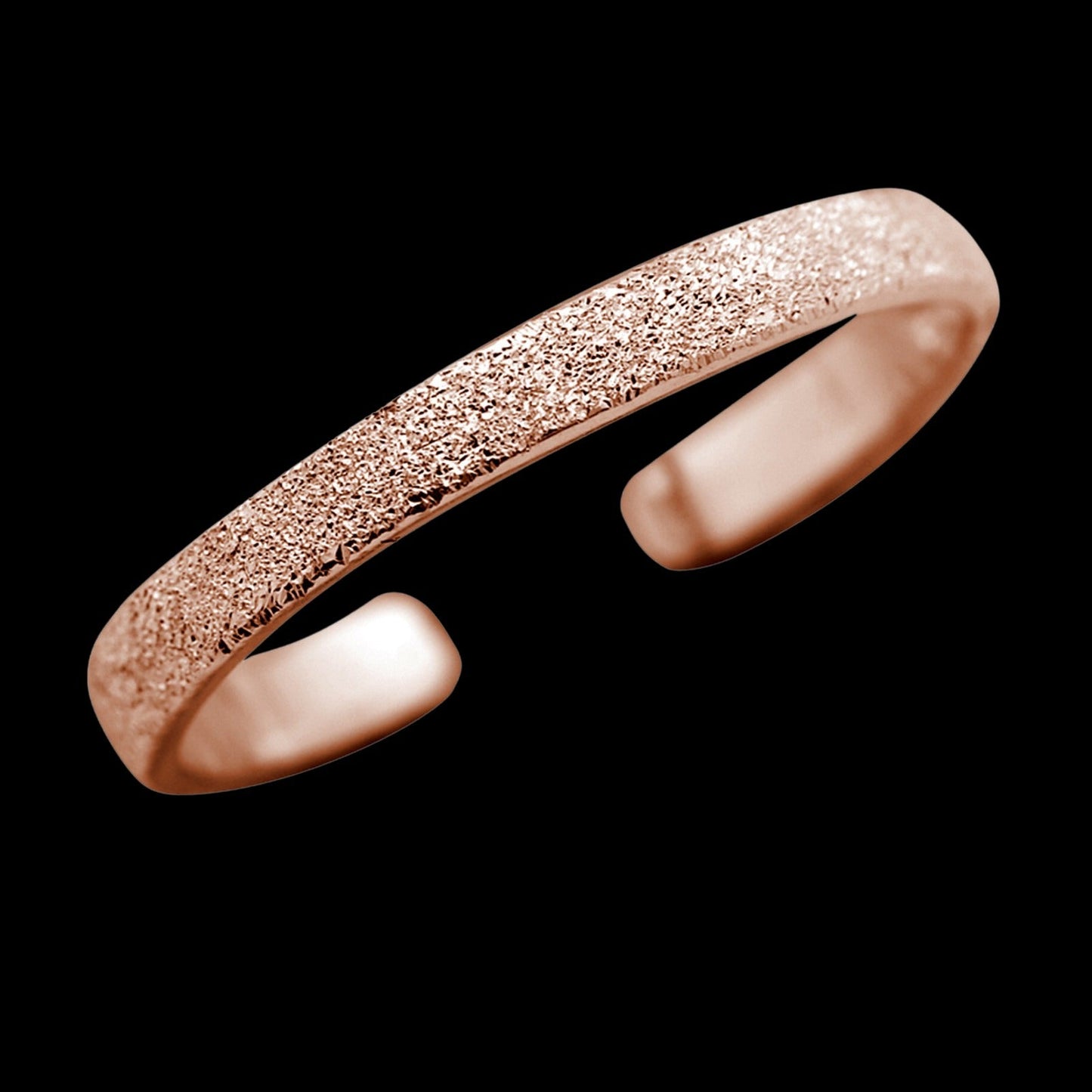 Zehenring Zehring schmal sandgestrahlt 925 Silber rosegold