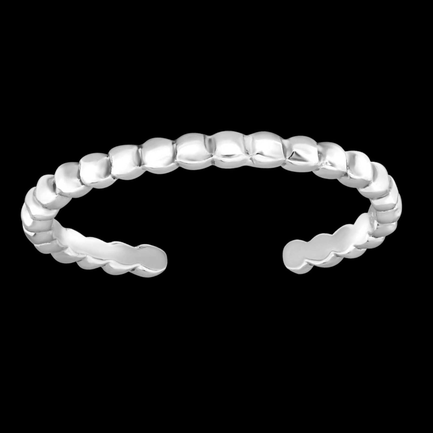 Zehenring Zehring fein schmal geflochen 925 Silber