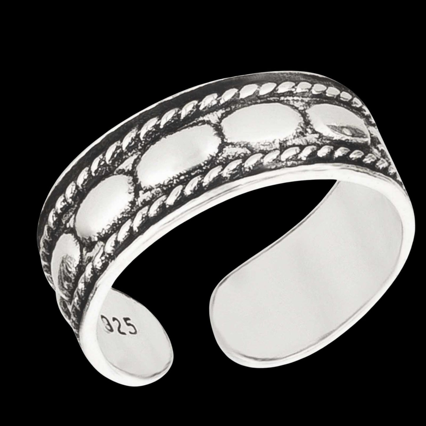 Zehenring Zehring Muster Antik 925 Silber