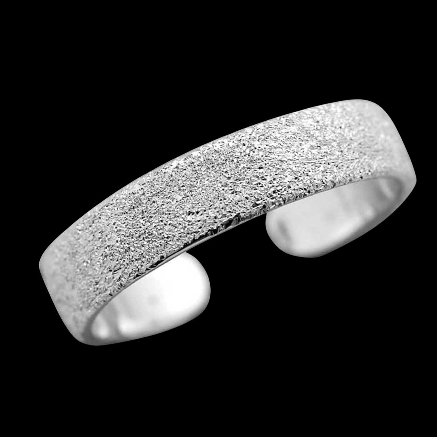Zehenring Zehring breit diamantiert 925 Silber
