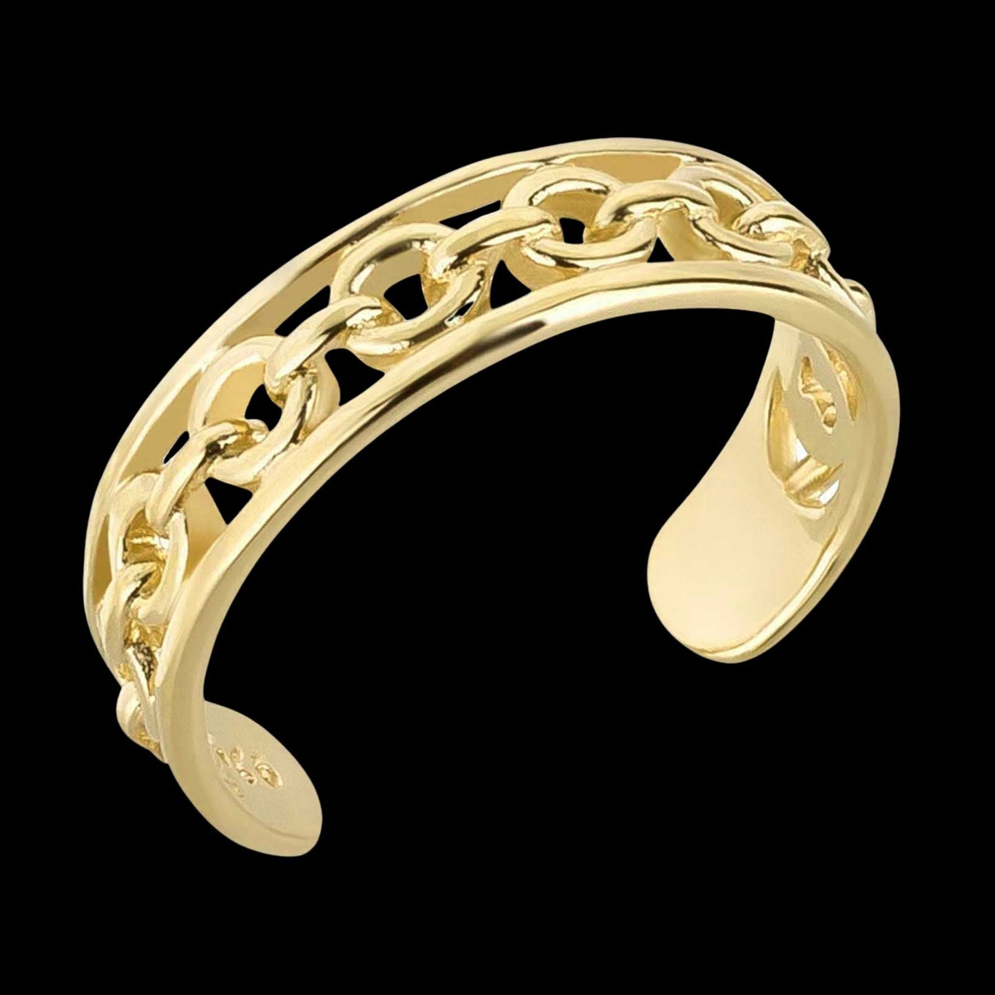 Zehenring Zehring Oval 925 Silber vergoldet