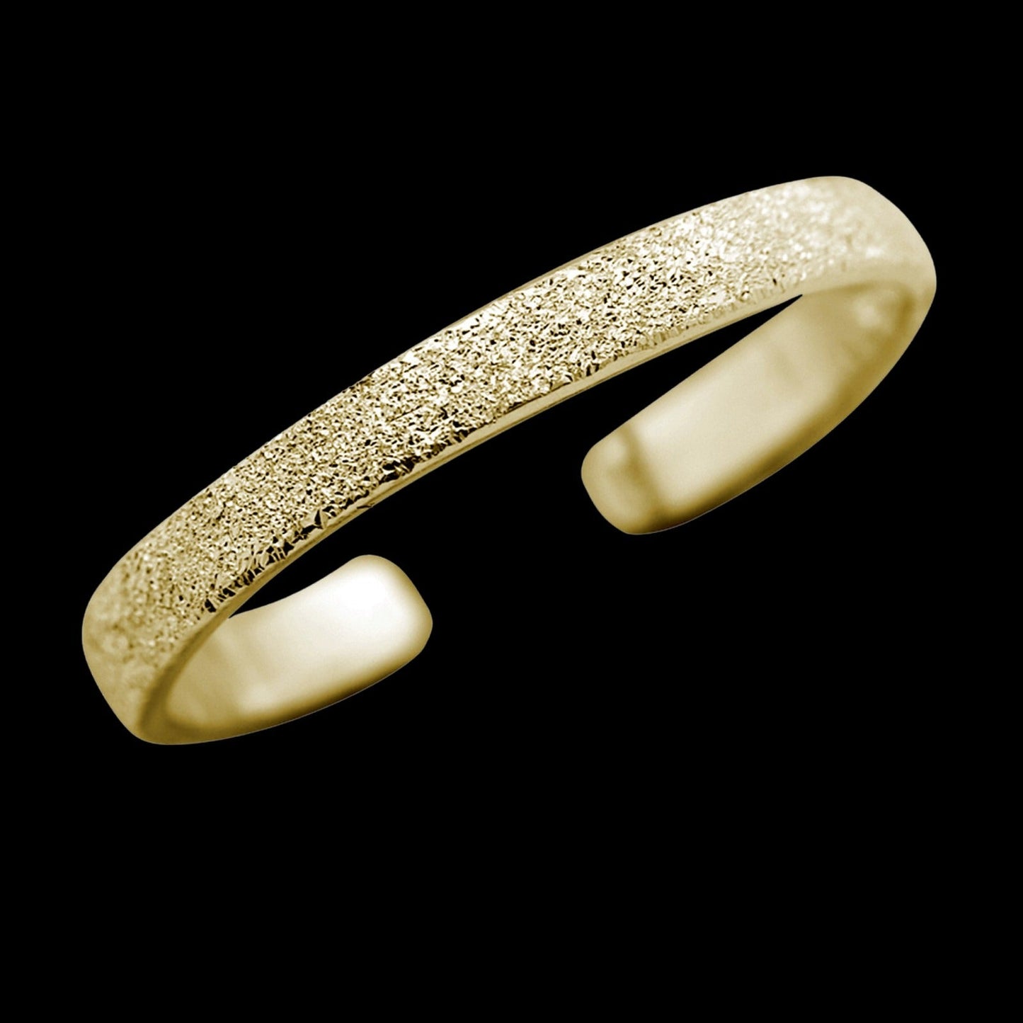 Zehenring Zehring schmal sandgestrahlt 925 Silber vergoldet