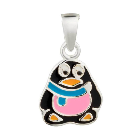 Anhänger schwarzer Pinguin 925 Silber Kinder