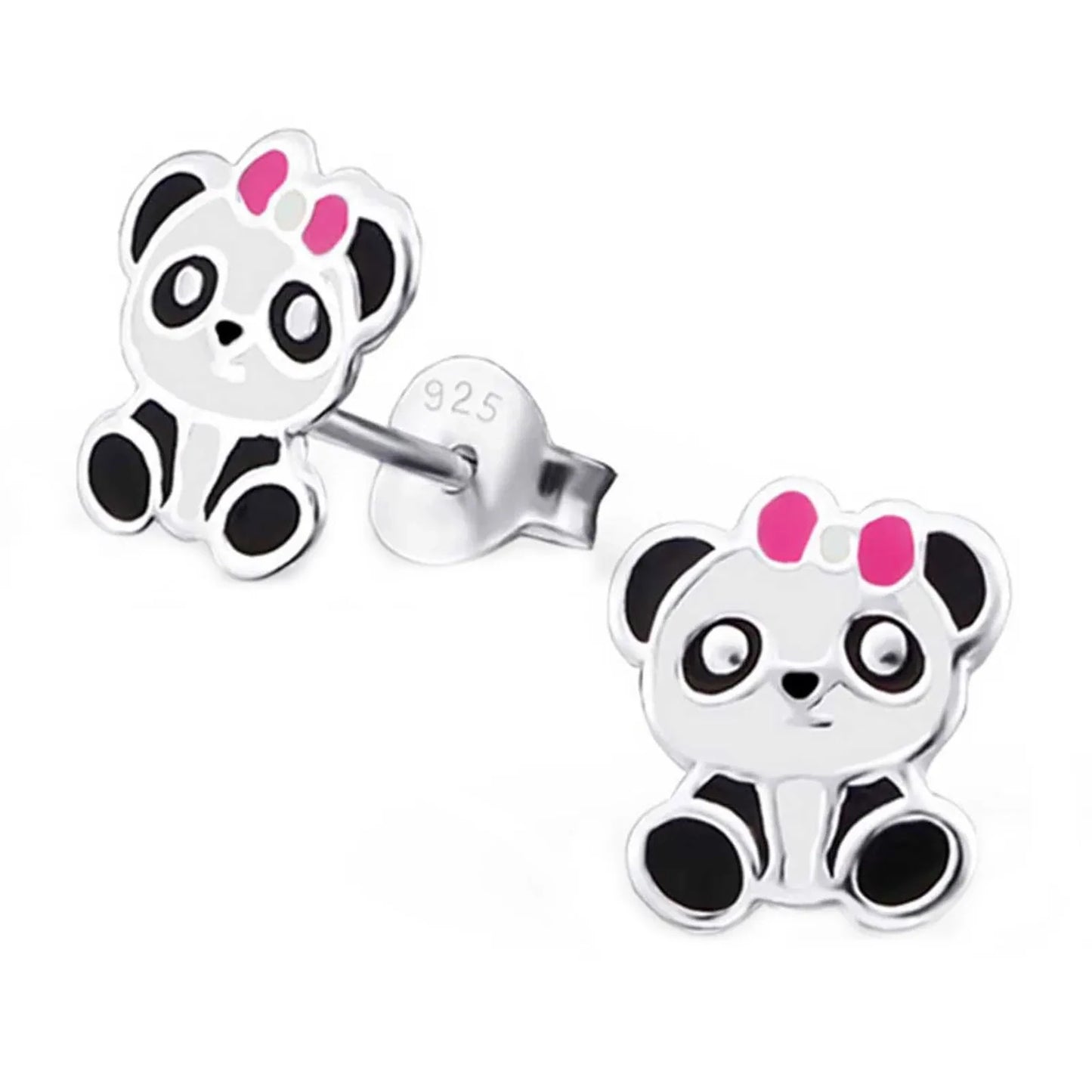 Kinderohrringe Pandamädchen 925 Silber