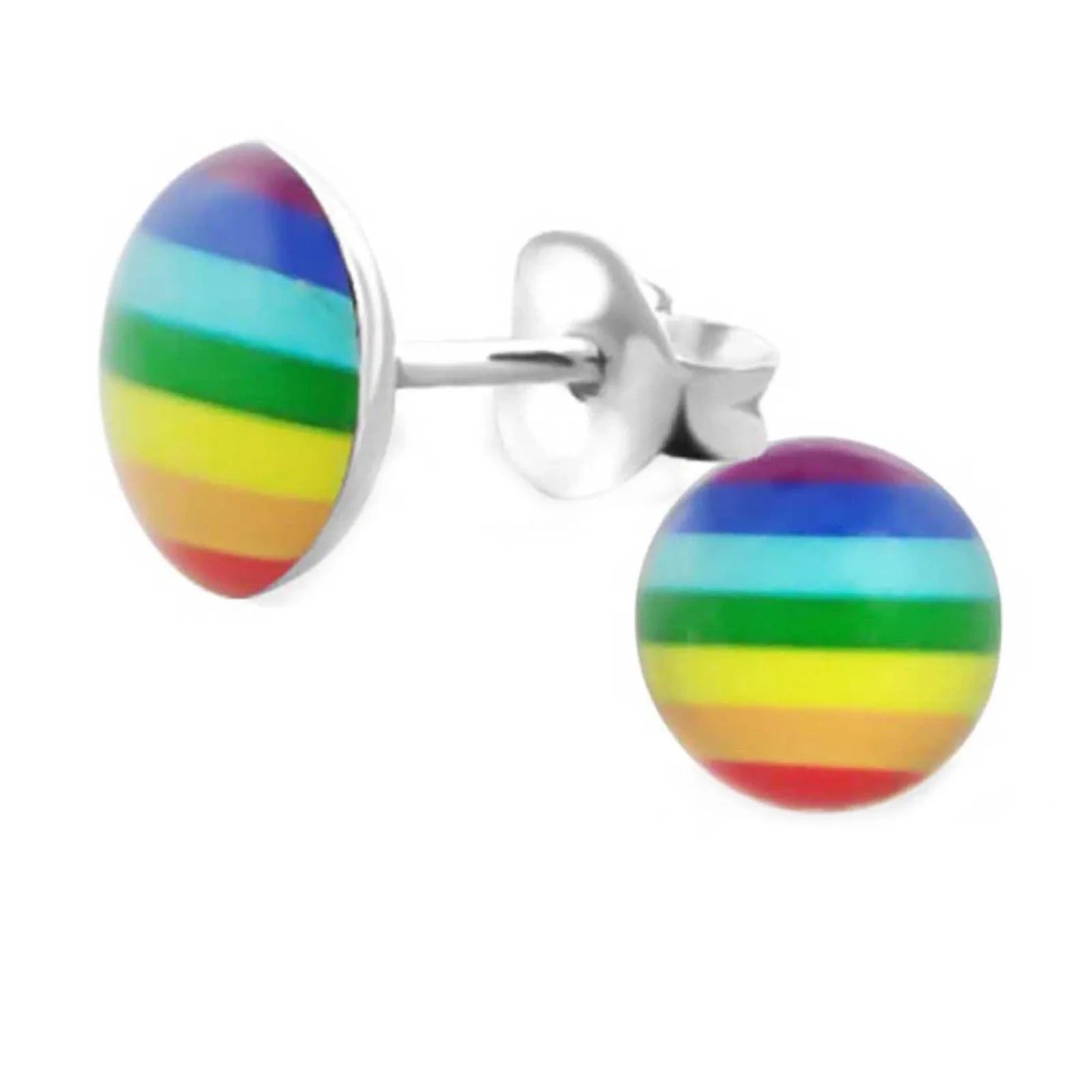 Kinderohrringe Regenbogen bunt 925 Silber