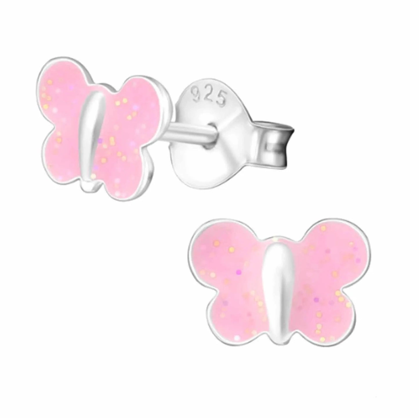 Kinderohrringe pinker Schmetterling Franko 925 Silber