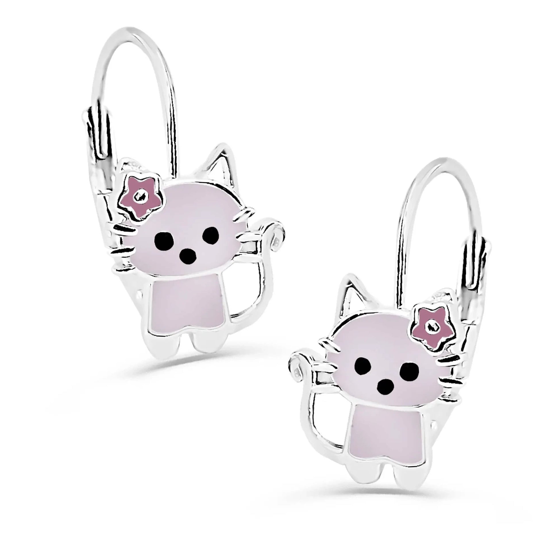Kinderohrringe Ohrhänger Lady Katze 925 Silber