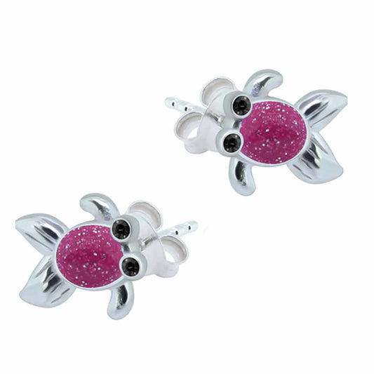 Kinderohrringe pinker Fisch 925 Silber