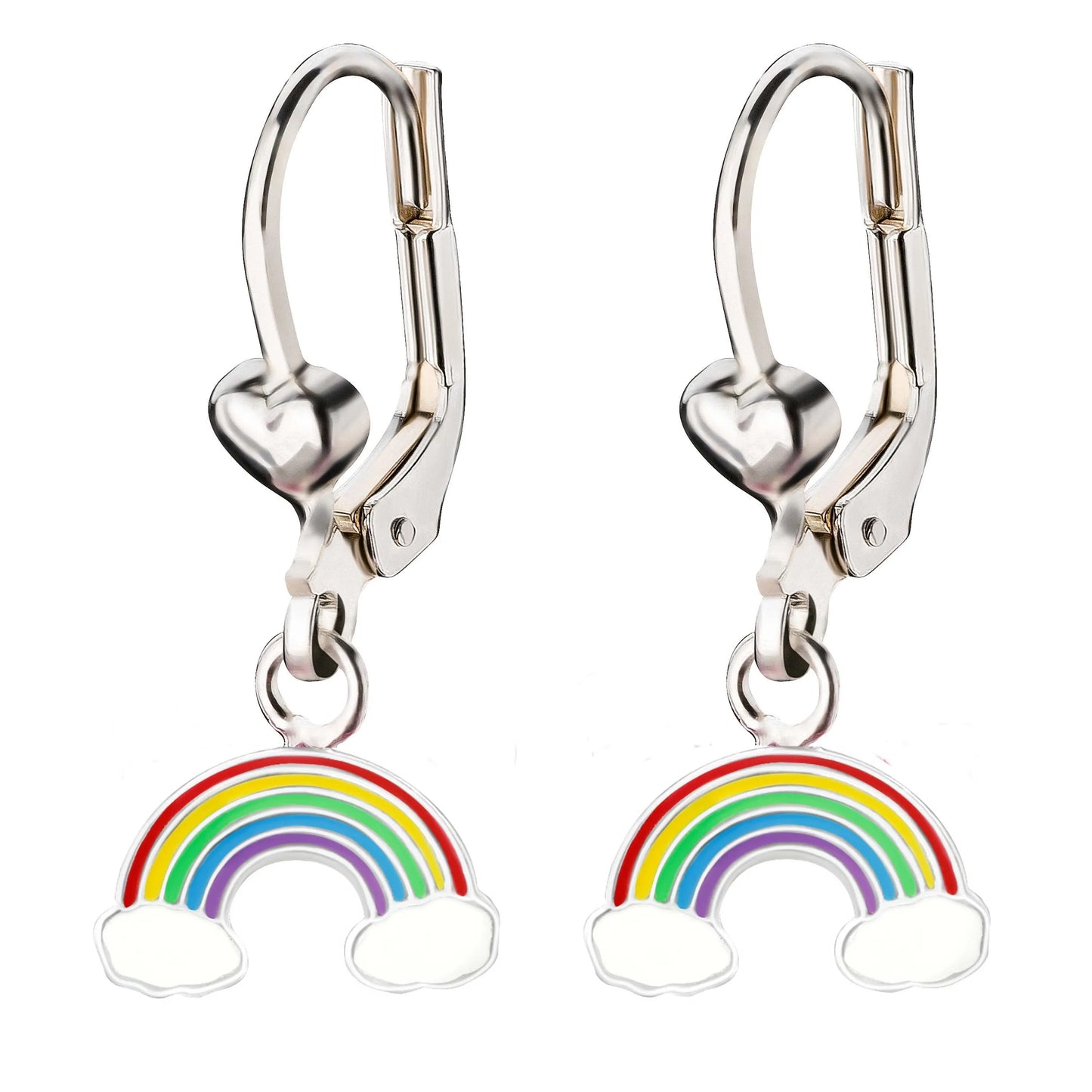 Kinderohrringe Ohrhänger Regenbogen 925 Silber