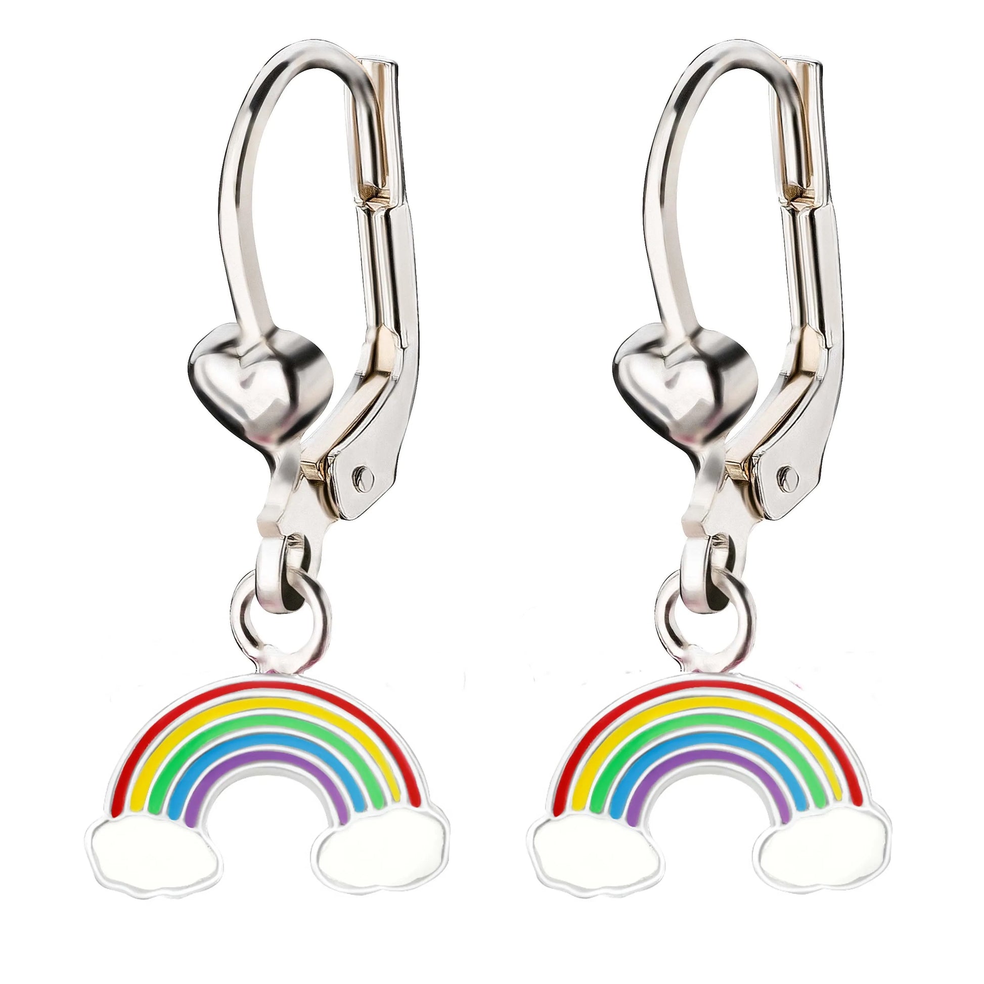 Kinderohrringe Ohrhänger Regenbogen 925 Silber