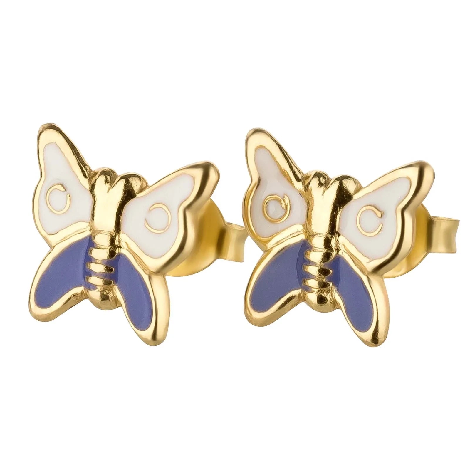 Kinderohrringe Schmetterling 925 Silber vergoldet
