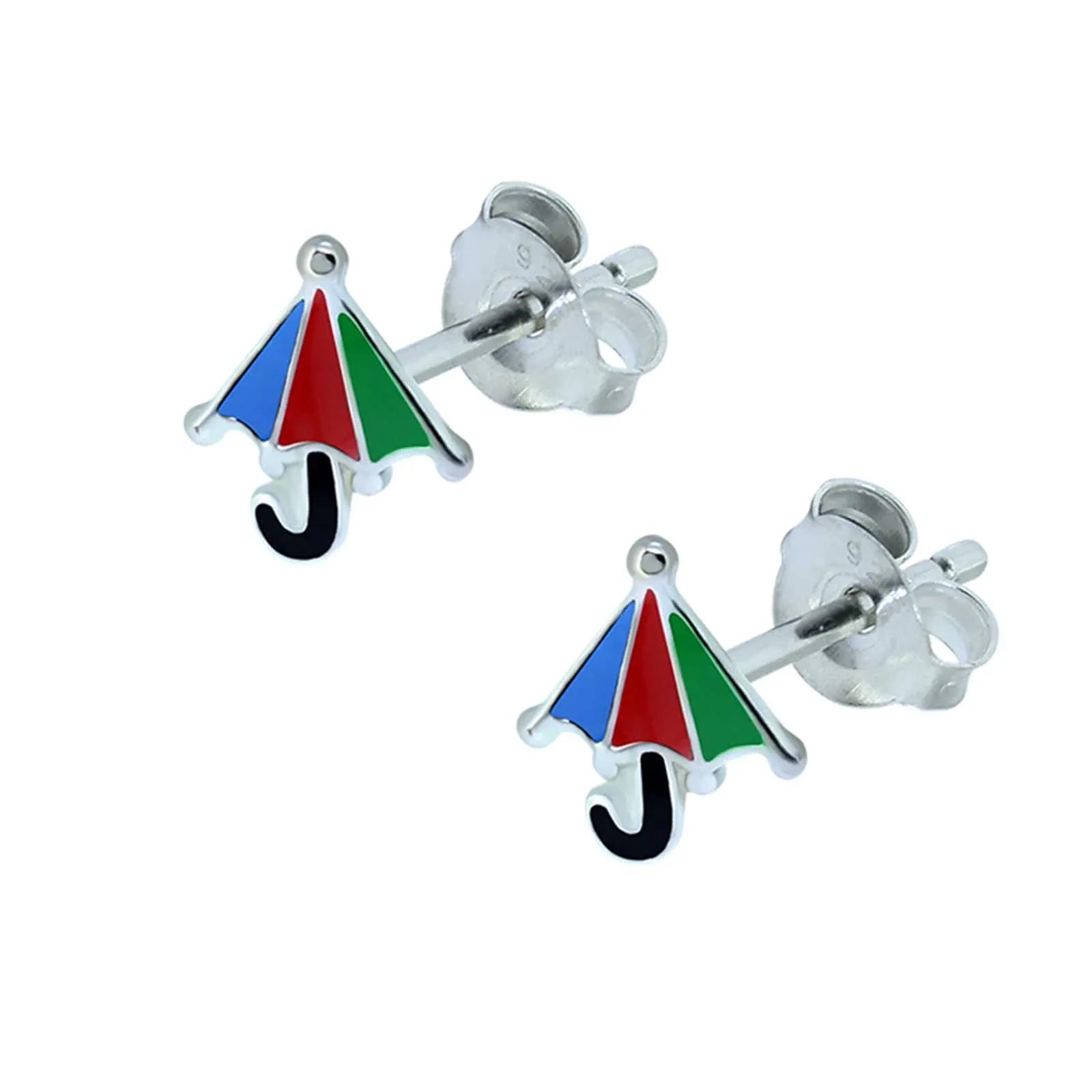 Kinderohrringe Regenschirm 925 Silber