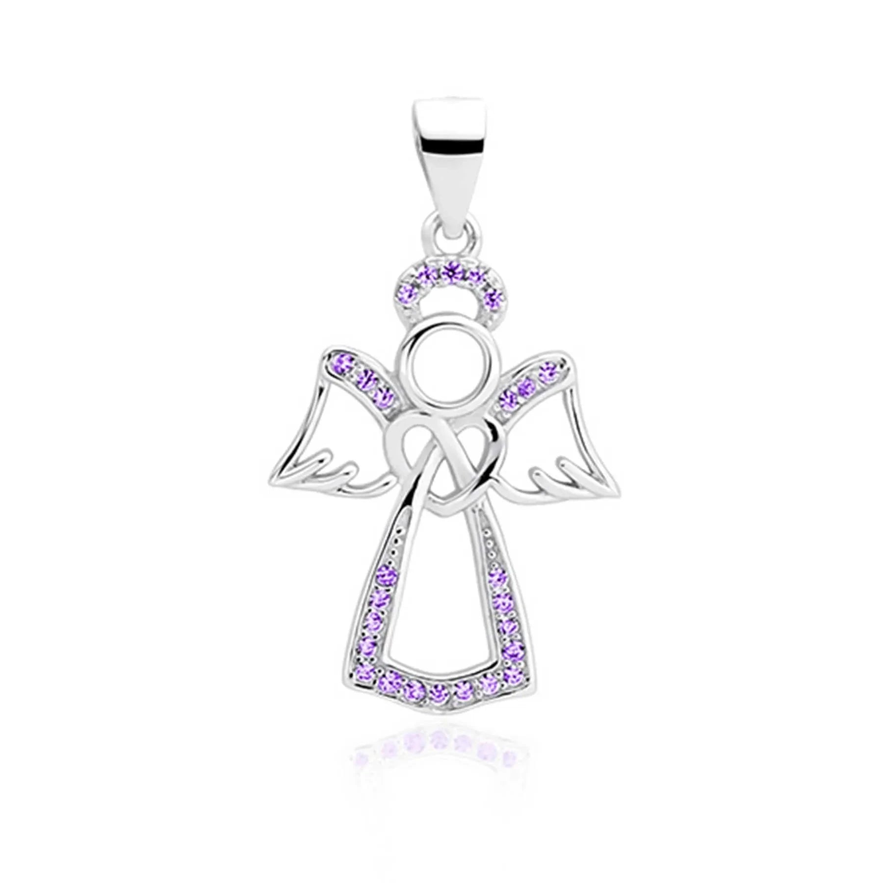 Anhänger Engel Schutzengel Edo 925 Silber Lila