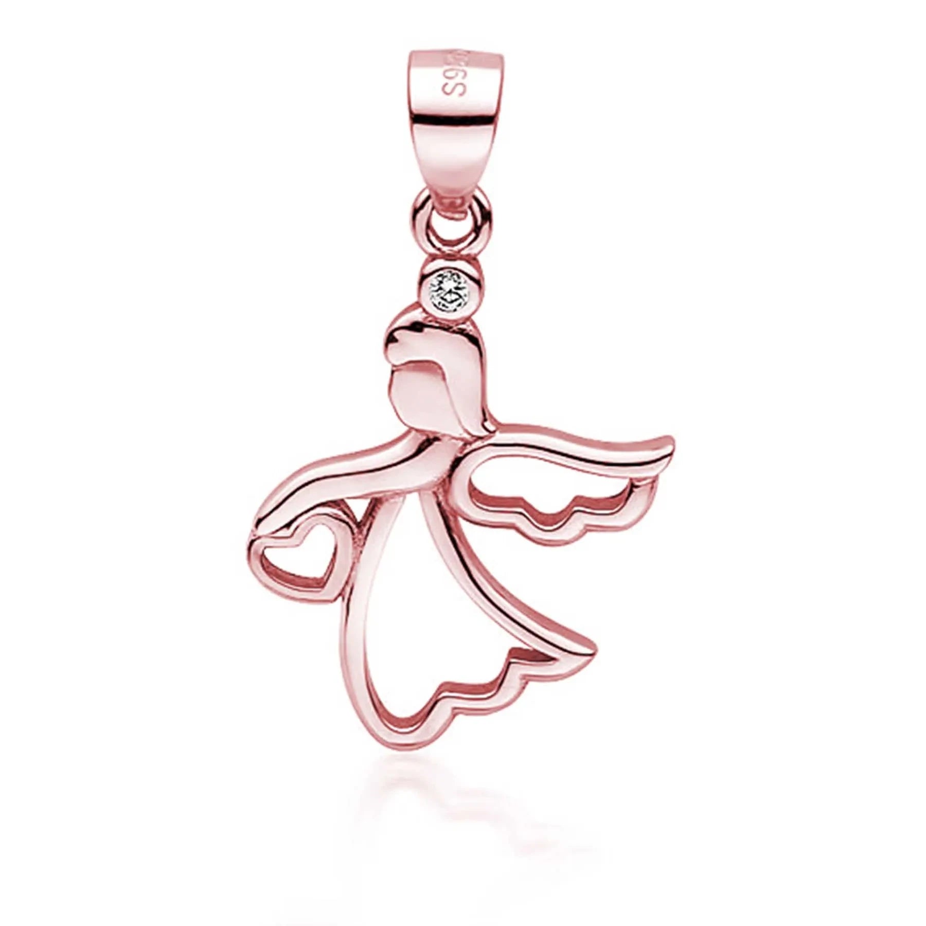 Anhänger Engel Lady Schutzengel  925 Silber Rosegold