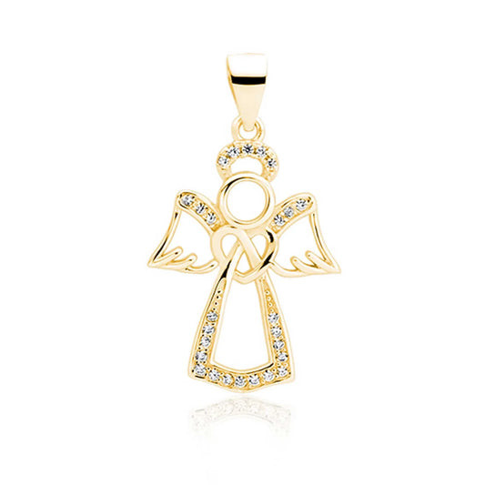 Anhänger schicker Engel Schutzengel  925 Silber Gold