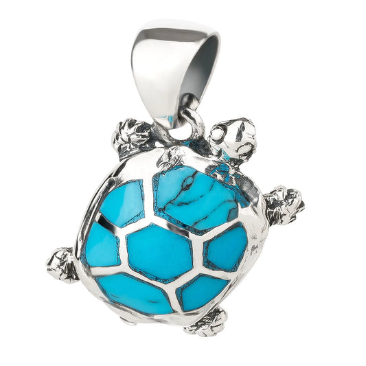 Anhänger Schildkröte Türkis Stein 925 Silber