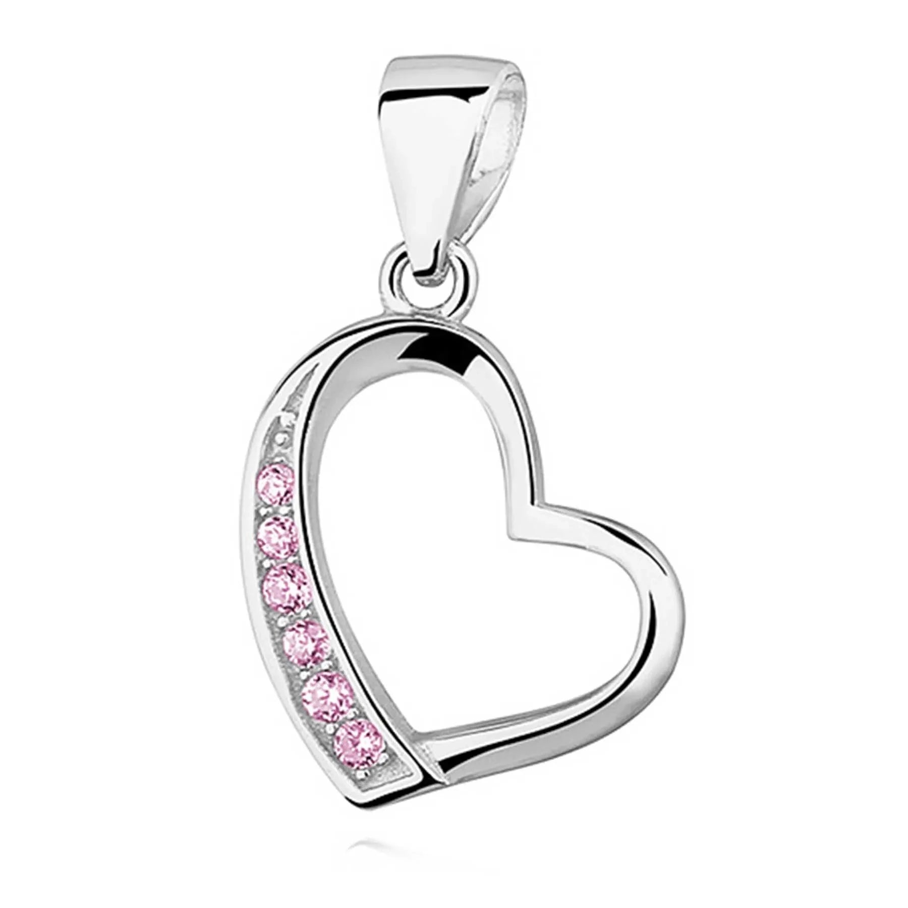 Anhänger Herz Liebe 925 Silber Zirkonia Rosa