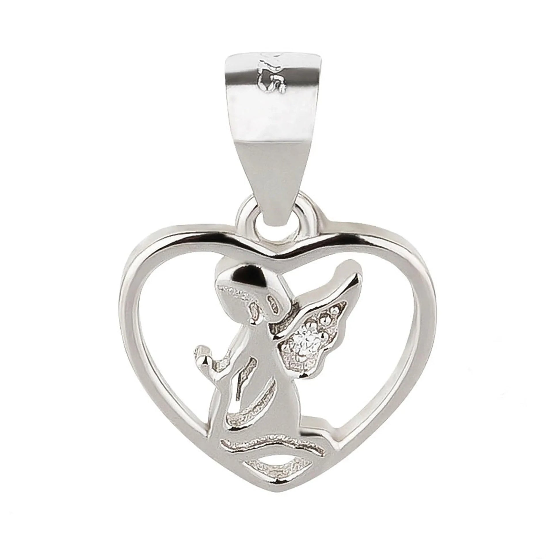 Anhänger kleiner Engel Schutzengel Herz 925 Silber