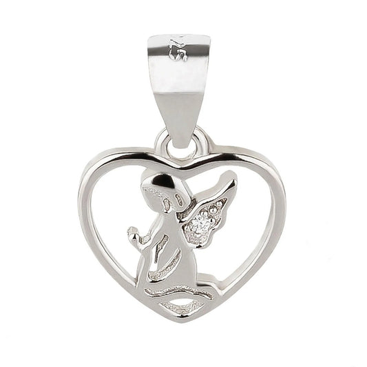 Anhänger kleiner Engel Schutzengel Herz 925 Silber