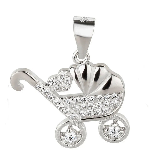 Anhänger Kinderwagen 925 Silber