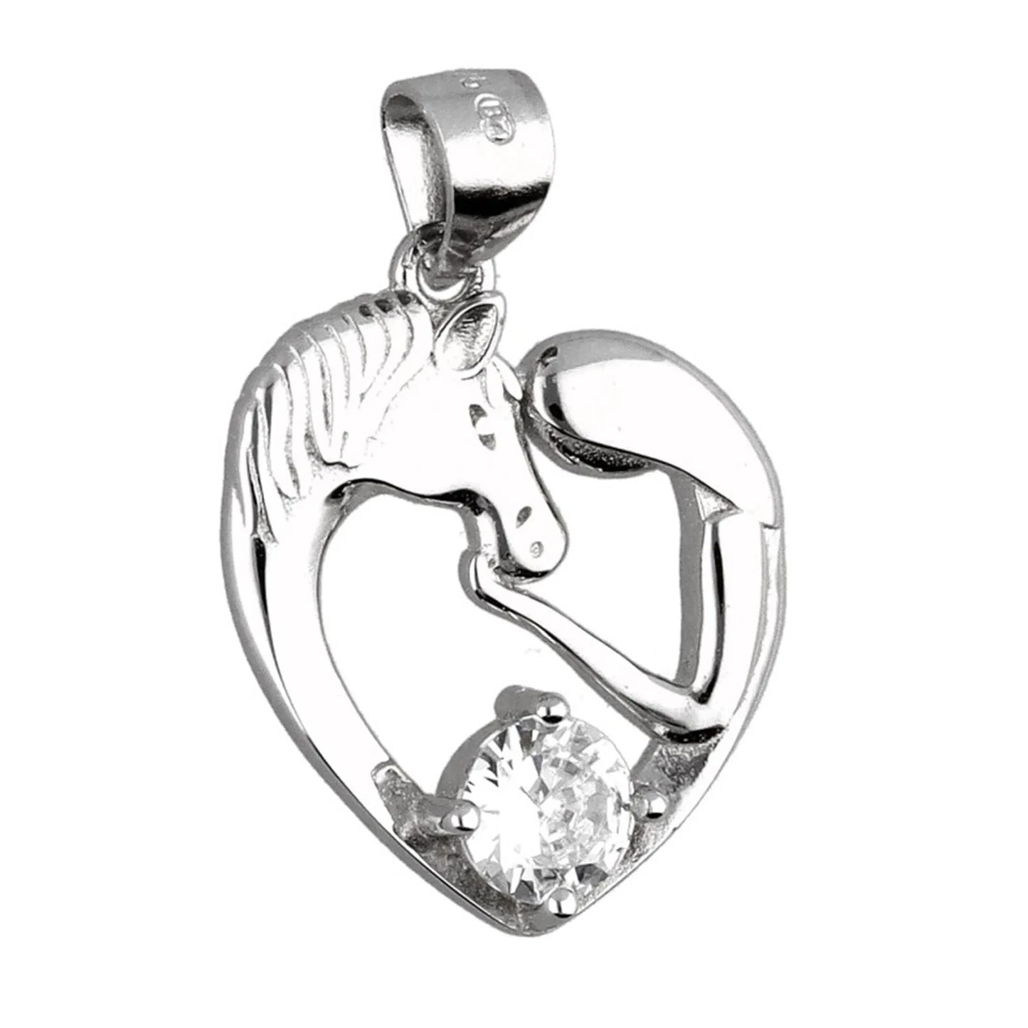 Anhänger Pferd Herz Liebe 925 Silber