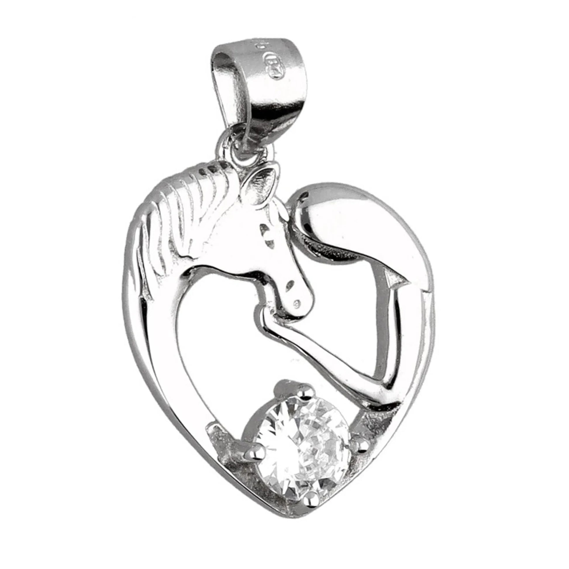 Anhänger Pferd Herz Liebe 925 Silber