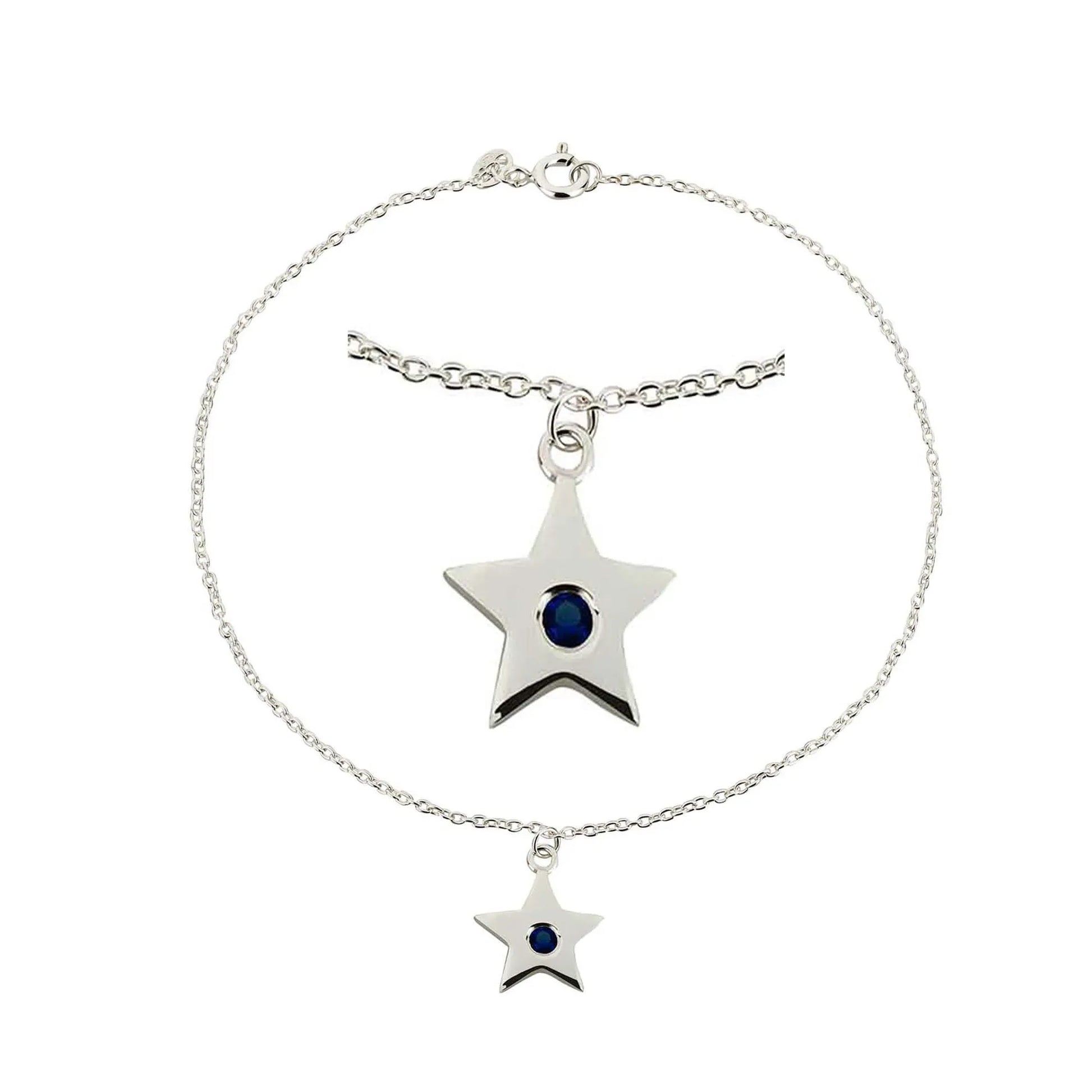 Fußkette Fußkettchen  grosser Stern 925 Silber
