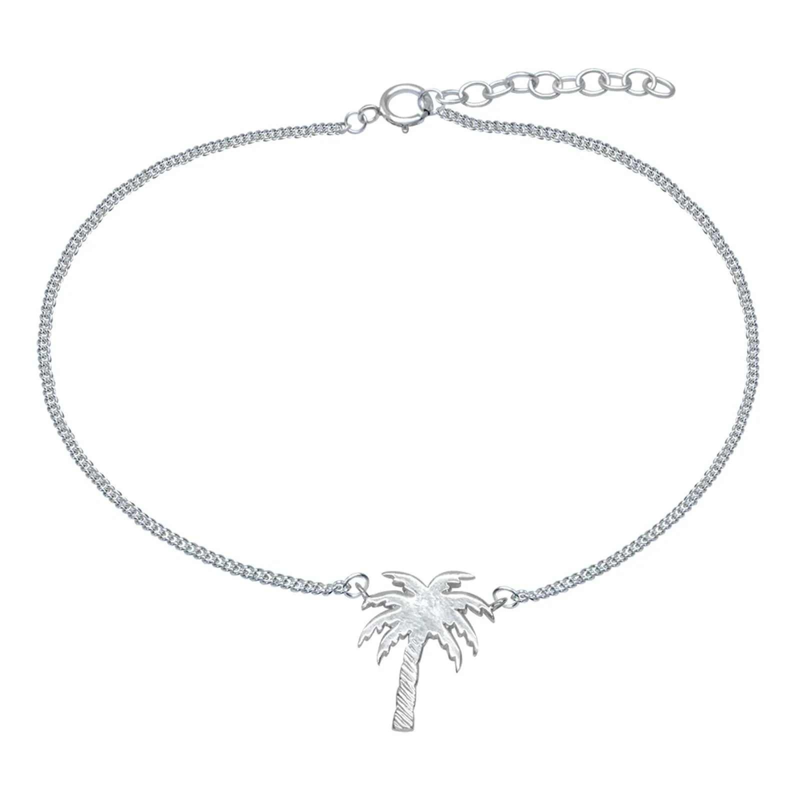 Fußkette Fußkettchen Palme 925 Silber