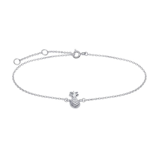 Fußkette Fußkettchen  Ananas 925 Silber
