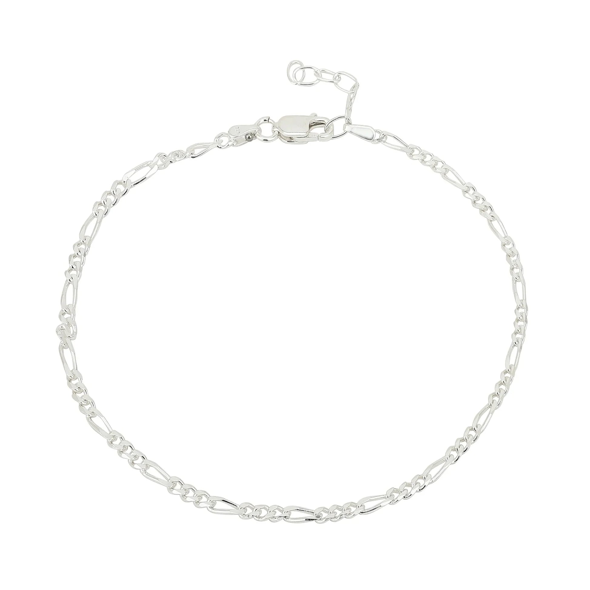 Fußkette Fußkettchen Figarokette 925 Silber