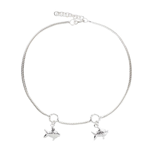 Fußkette Fußkettchen Fische 925 Silber