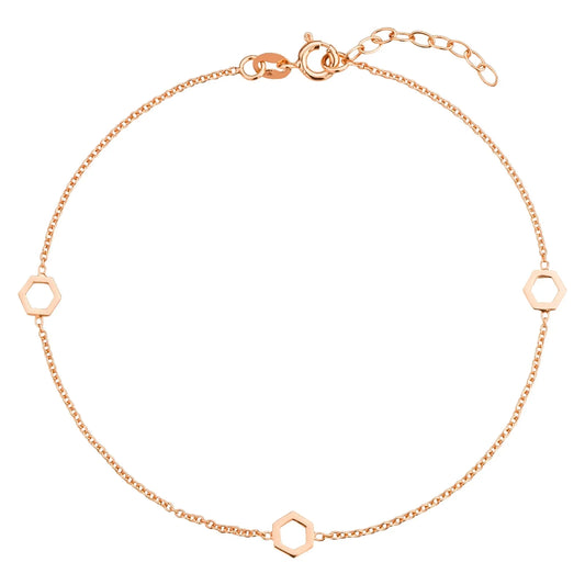 Fußkette Fußkettchen 925 Silber Rosgold