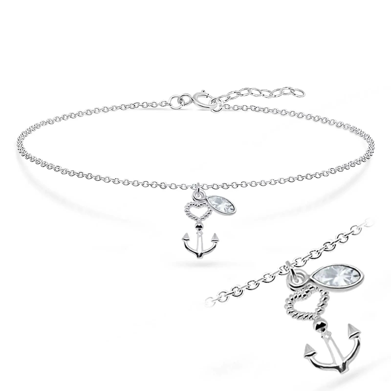 Fußkette Fußkettchen Anker 925 Silber